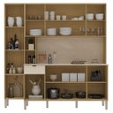 Ver imagem 2 de Armário de Cozinha Compacta Pulse 8 Portas e 1 Gaveta em Mdp Freijó/vanilla/cp-riscatto Freijó - Kit