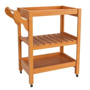 Carrinho de Apoio Multiuso Madeira com Rodizío Cloud 640 Mm