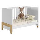 Ver imagem 3 de Berço Americano Mini Cama Fantasia Branco Acetinado – Qmovi e guarda Roupa Casal Americano 6 Portas