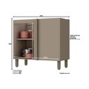 Ver imagem 3 de Módulo Cozinha Henn Connect Balcão Canto Reto 1 Porta s/ Tampo Duna/Cristal