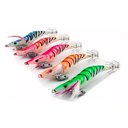 Ver imagem 1 de Kit 4 Isca Artificial Zangarilho Escuro 13cm Pesca Lula 24 Fisgas