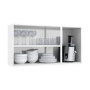 Ver imagem 3 de Armário de Cozinha de Aço Aéreo Triplo 105cm Rose Multimóveis Glass CR6089 Branco/Preto