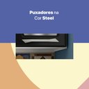 Ver imagem 4 de Armário de Cozinha de Aço Aéreo Triplo 105cm Rose Multimóveis Glass CR6089 Branco/Preto