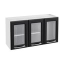 Ver imagem 1 de Armário de Cozinha de Aço Aéreo Triplo 105cm Rose Multimóveis Glass CR6089 Branco/Preto