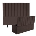 Ver imagem 1 de Kit Cabeceira e Calçadeira Baú King 195cm Carla Courino Marrom - D A DECOR
