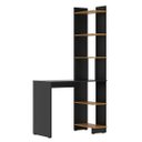 Ver imagem 3 de Escrivaninha Eccos Mesa de Trabalho com Estante Versátil Direita/esquerda - Preto com Nature