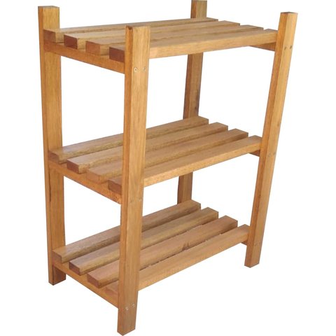 Estante Modular 3 Prateleiras Madeira Maciça 65x50x29 Cm Pintada Neonx:osmocolor Cedro Semi Trans