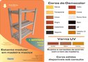 Ver imagem 3 de Estante Modular 3 Prateleiras Madeira Maciça 65x50x29 Cm Pintada Neonx:osmocolor Cedro Semi Trans