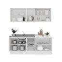Ver imagem 3 de Cozinha Compacta Amara 9 Portas 3 Gavetas com Vidro 40250788 Creme/branco - Politorno