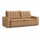 Ver imagem 2 de Sofa Retratil e Reclinavel 3 Lugares Chicago Veludo Capuccino Marques Estofados