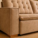 Ver imagem 4 de Sofa Retratil e Reclinavel 3 Lugares Chicago Veludo Capuccino Marques Estofados