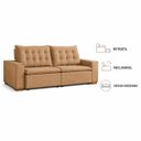 Ver imagem 3 de Sofa Retratil e Reclinavel 3 Lugares Chicago Veludo Capuccino Marques Estofados