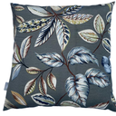 Ver imagem 4 de Kit 4 Capa de Almofada Belize Folhagens Fundo Cinza e Lisa Azul Impermeável 45CMX45CM