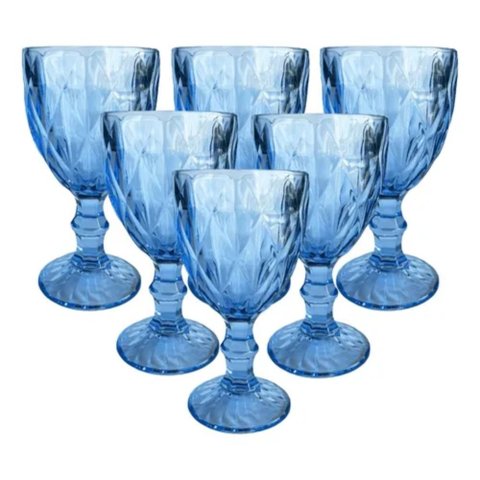 Jogo de Taças Diamond Safira Lanty de 340ml.