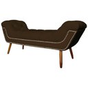 Ver imagem 2 de Recamier Calçadeira Estofado Sienna Queen 160 Cm Suede Marrom - LM DECOR