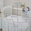 Ver imagem 4 de Lençol Americano 200 Fios 01 Peça 100% Algodão com Elástico Avulso de Berço Bebê:branco