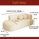 Ver mais imagens de Sofá Orgânico Versátil Abby 180 Cm - Zahav Estofados:off White/liso