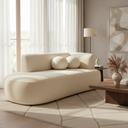 Ver imagem 6 de Sofá Orgânico Versátil Abby 180 Cm - Zahav Estofados:off White/liso