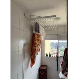 Varal Individual de Parede 100cm com 12 Varetas em Alumínio - Branco - 5