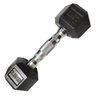 Halter Peso 2,5kg Sextavado Dumpbell Emborrachado Cromado Academia Musculaçao Treino Fortalecimento  - 1