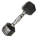 Ver imagem 1 de Halter Peso 2,5kg Sextavado Dumpbell Emborrachado Cromado Academia Musculaçao Treino Fortalecimento
