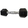 Halter Peso 2,5kg Sextavado Dumpbell Emborrachado Cromado Academia Musculaçao Treino Fortalecimento  - 2