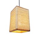 Ver imagem 1 de Luminária Pendente de Teto Lustre Rústico Sisal Palha Bivolt
