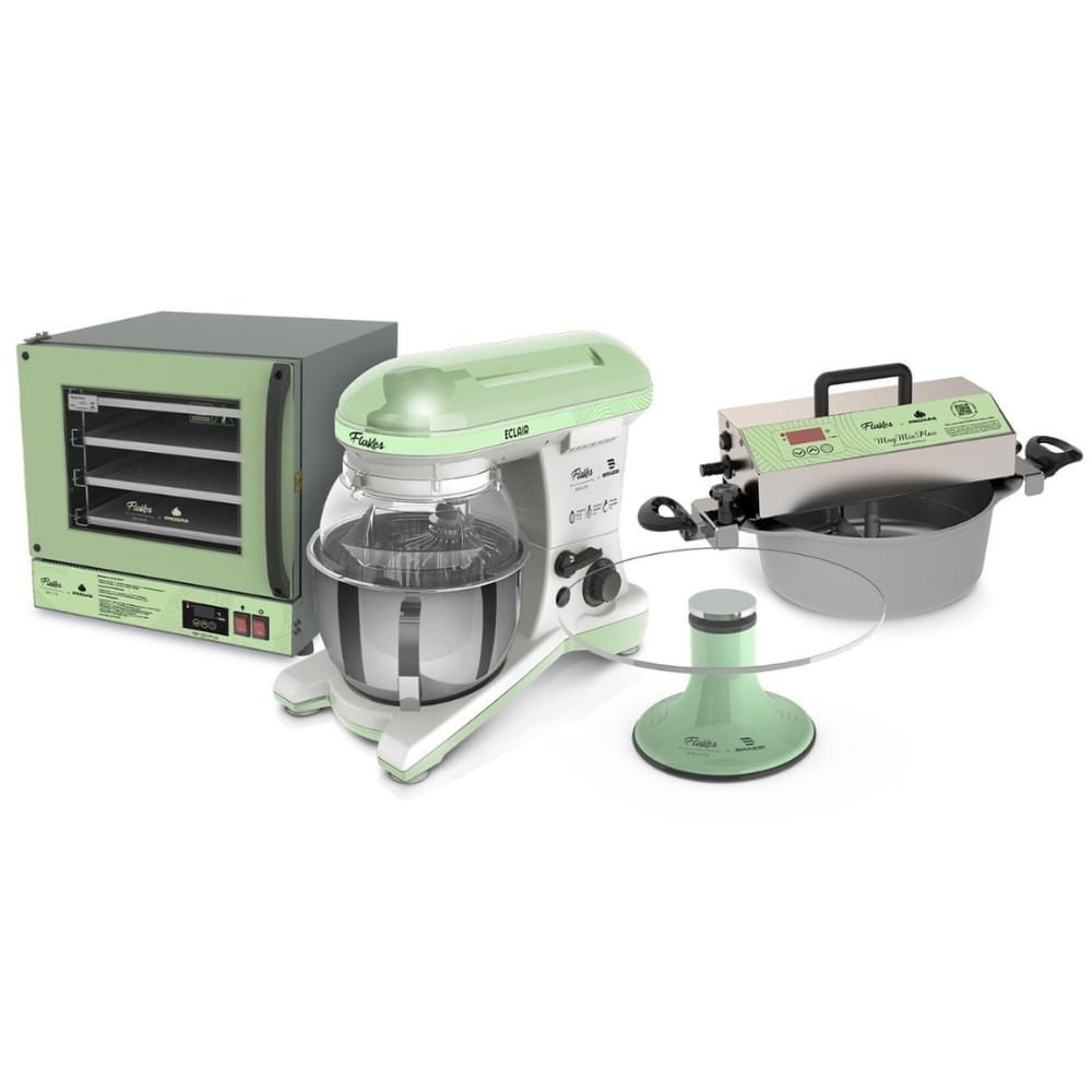 Kit Flakes Verde Forno + Bailarina + Mogmix + Batedeira 127v - Progas