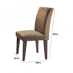 Conjunto Sala de Jantar Mesa com 6 Cadeiras Mariana Espresso Móveis - 4