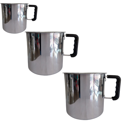 Kit Jogo Leiteira/fervedor Aluminio Extra 3 Pçs Cabo Baquelite