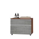 Ver imagem 2 de Gabinete para Banheiro com Rodízio 60cm 2 Gavetas Safira Inferior