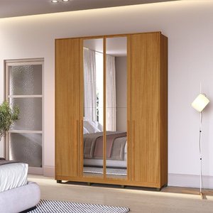 Guarda-roupa com Espelho 4 Portas Órion