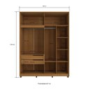 Ver imagem 3 de Guarda-roupa com Espelho 4 Portas Órion