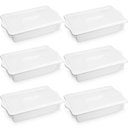 Ver imagem 1 de 6 Caixas Organizadoras Plasvale 15l Empilháveis Brancas Carnes Vegetais Cozinha
