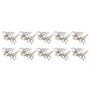 Ver imagem 1 de Kit 10 Conjuntos De Mesa Dobravel Com 2 Cadeiras De Madeira 70X70 - Sem Pintura - Marrom