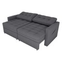 Ver imagem 4 de Sofá-cama Nayla 3 Lugares Retrátil Bouclê Cinza - Matrix
