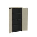 Ver imagem 5 de Armário Alto para Escritório com 2 Portas Pivotantes P25 Preto/Castanha Marrom
