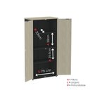 Ver imagem 7 de Armário Alto para Escritório com 2 Portas Pivotantes P25 Preto/Castanha Marrom