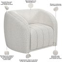 Ver imagem 7 de Kit Sofá 4 Lugares para Sala 252cm com 02 Poltronas Lazio M03 Bouclê Branco - Lyam Decor