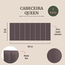 Cabeceira Queen Modulada Reta Cama Box Suede Cinza - 2