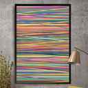 Ver imagem 1 de Quadro Decorativo Linhas Abstratas Coloridas-24x34Cm