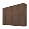 Guarda Roupa Casal 100% MDF 6 Portas 8 Gavetas - Robust -Cacau - Móveis Novo Horizonte - 3
