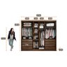 Guarda Roupa Casal 100% MDF 6 Portas 8 Gavetas - Robust -Cacau - Móveis Novo Horizonte - 5