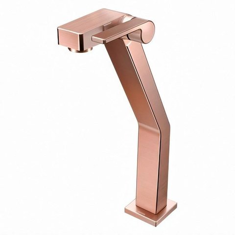 Torneira de Mesa para Lavatorio Bica Alta Stillo Cobre Escovado - Docol