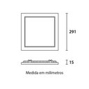 Ver imagem 2 de Painel Led Embutir Quadrado 30x30 24w Biv 6500k - Blumenau