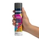 Ver imagem 3 de Tinta Spray 400ml Preto Brilhante Uso Geral em Aço Ferro Gesso Cerâmica Couro | Universo | Kit 04 Un
