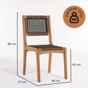 Ver imagem 3 de Conjunto 2 Cadeiras 88cm x 57cm Sintra Verde/Stain Jatobá/Corda