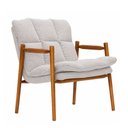 Ver imagem 1 de Poltrona Decorativa Senia Bouclé Cinza - Sallar Home