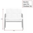 Ver imagem 4 de Poltrona Decorativa Senia Bouclé Cinza - Sallar Home