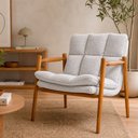 Ver imagem 2 de Poltrona Decorativa Senia Bouclé Cinza - Sallar Home